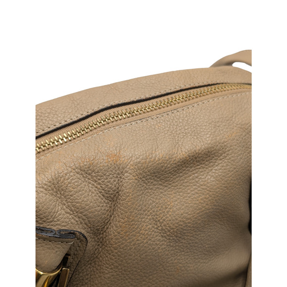 Chloe Calfskin Beige Neutral Leather Medium Paraty Shoulder Bag - Picture 11 of 16